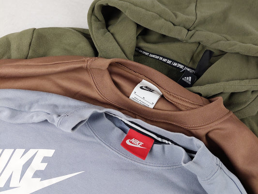 15x truien A/B graad Nike, Adidas, Puma, Champion